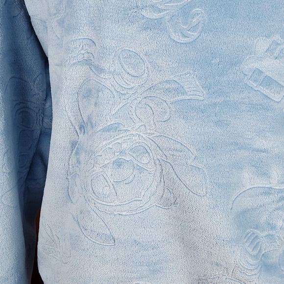 Disney's Stitch Juniors' Plush Sweatshirt Blue Pressed Pattern Size M - Picture 5 of 6